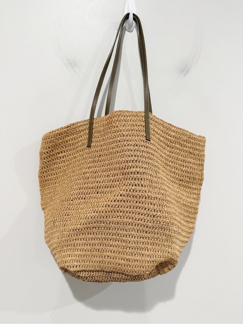 J CREW Straw Market Tote Beachy Boho Coastal